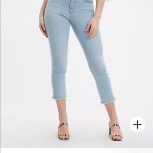 Levi’s 724 high rise straight cropped jeans